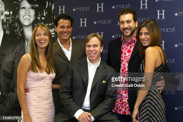 Amber Brkich, Rob Mariano, Tommy Hilfiger, Joey Fatone and Jamie Lynn DiScala wearing H Hilfiger