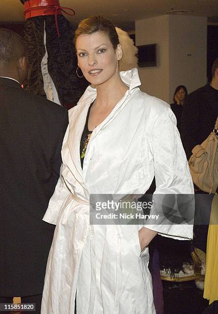 Linda Evangelista during The World of Lanvin - VIP Party at Harvey Nichols in London, Great Britain.