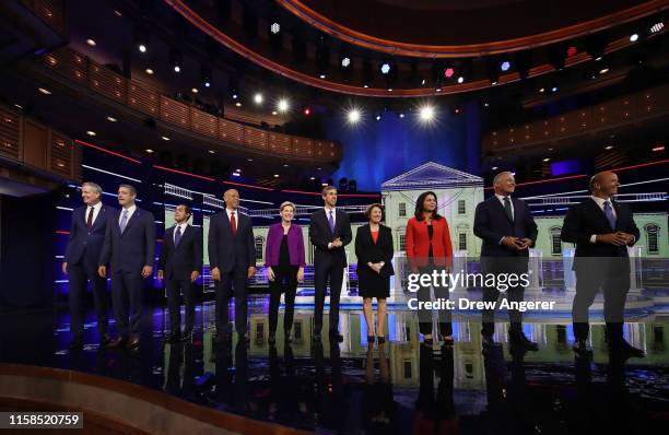 Democratic presidential candidates New York City Mayor Bill De Blasio , Rep. Tim Ryan , former housing secretary Julian Castro, Sen. Cory Booker ,...