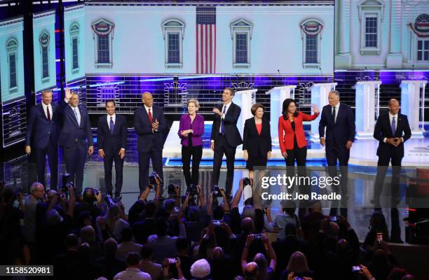 Democratic presidential candidates New York City Mayor Bill De Blasio , Rep. Tim Ryan , former housing secretary Julian Castro, Sen. Cory Booker ,...