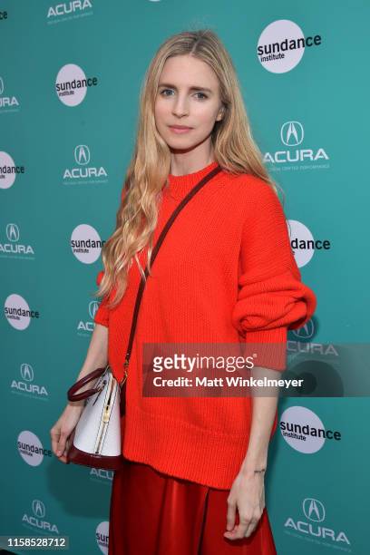 Brit Marling attends "The Farewell" LA premiere presented by Sundance Institute and hosted by Acura at The Theatre at Ace Hotel on June 26, 2019 in...
