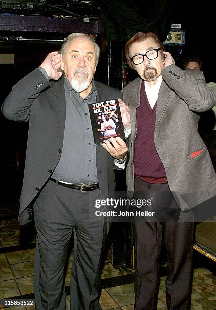 George Schlatter and Gary Owens during "A Tribute To Tiny Tim" - 10th November 2004 at The IMPROV in Los Angeles, California, United States.