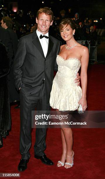 Teddy Sheringham and Danielle Lloyd during "Casino Royale" World Premiere - Outside Arrivals at Odeon Leicester Square in London, Great Britain.