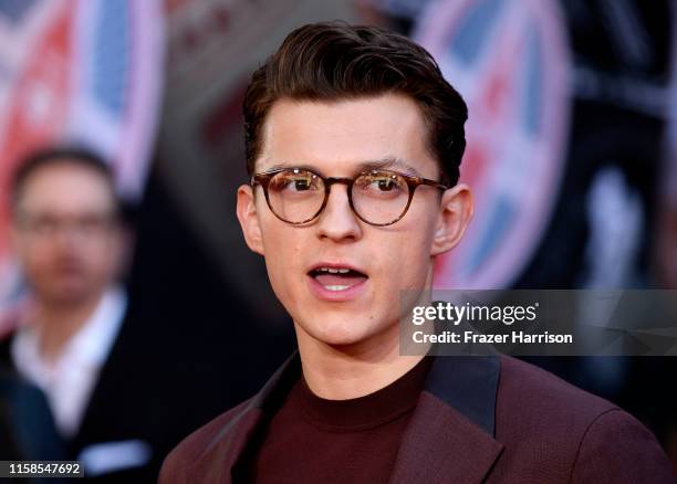 Tom Holland attends the Premiere Of Sony Pictures' "Spider-Man Far From Home" at TCL Chinese Theatre on June 26, 2019 in Hollywood, California.