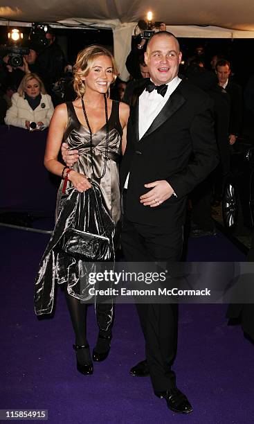 Al Murray and guest arrives at the British Comedy Awards 2007 at the London Television Studios on December 5, 2007 in London England.