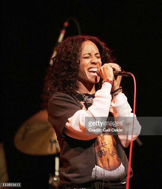 Actress and singer Jada Pinkett Smith, is named Cultural Rhythms artist of the year as she performs with her band Wicked Wisdom on stage at the...