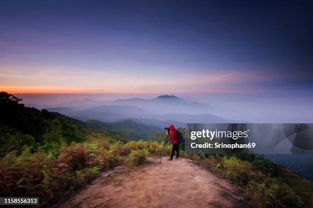 photographers are recording beauty on the mountain, chiang mai. traveler and tourist concept - u.s. department of the interior stock pictures, royalty-free photos & images