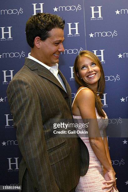 Rob Mariano and Amber Brkich wearing H Hilfiger during Tommy Hilfiger Fashion Show Presented by Macy's at Macy's Downtown Crossing in Boston,...