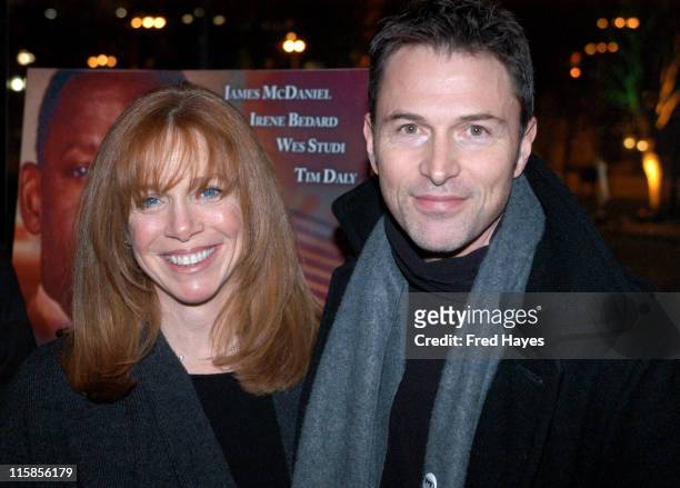 Tim Daly and wife Amy Van Nostrand during 2004 Sundance Film Festival - "Edge of America" Premiere at Abranavel Hall in Park City, Utah, United...