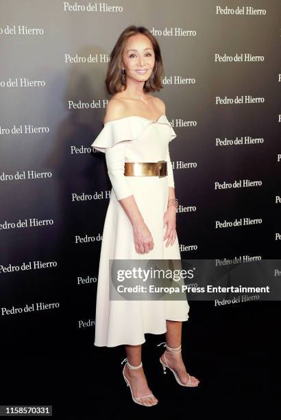 Isabel Preysler attends 'Pedro del Hierro' showroom June 26, 2019 in Madrid, Spain.