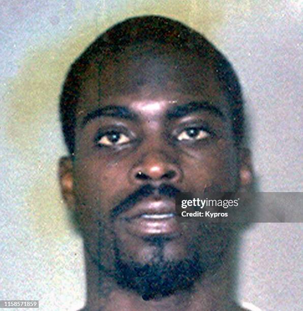 In this handout, American quarterback and football coach Michael Vick in a mug shot at the Surry County Sheriff's Office, US, September 2007.