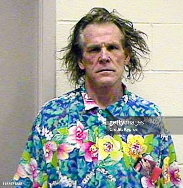 In this handout, American actor, producer, and author Nick Nolte in a mug shot following his arrest for driving under the influence, California, US,...