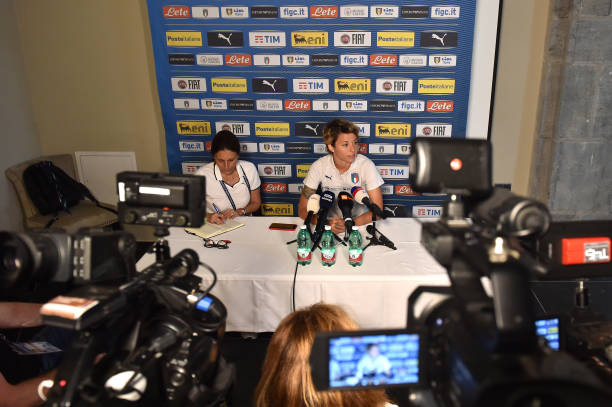 FRA: Italy Women Press Confernce: FIFA Women's World Cup France 2019