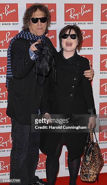 Mick Rock and Kelly Osbourne during Ray-Ban Wayfarer Uncut Sessions - Arrivals at Electric Ballroom in London, United Kingdom.