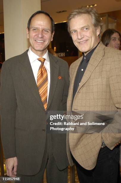 Robert Chavez and Peter Martins during Hermes Hosts Kick-Off Cocktail Party for School of American Ballet's An Enchanted Evening at Hermes Store in...