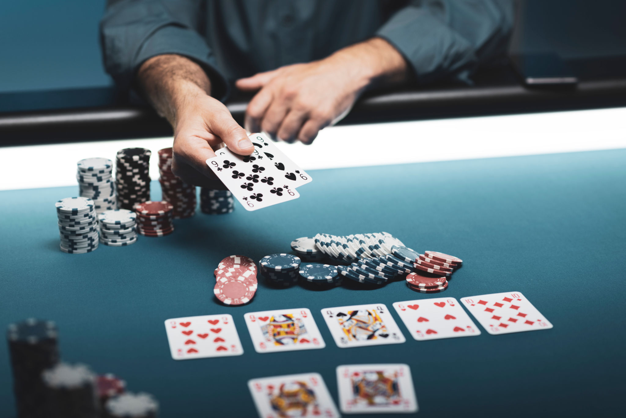 competitive poker match