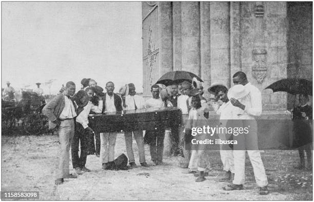 ilustraciones, imágenes clip art, dibujos animados e iconos de stock de fotos en blanco y negro del ejército de ee. uu.: funeral cubano - cuban culture