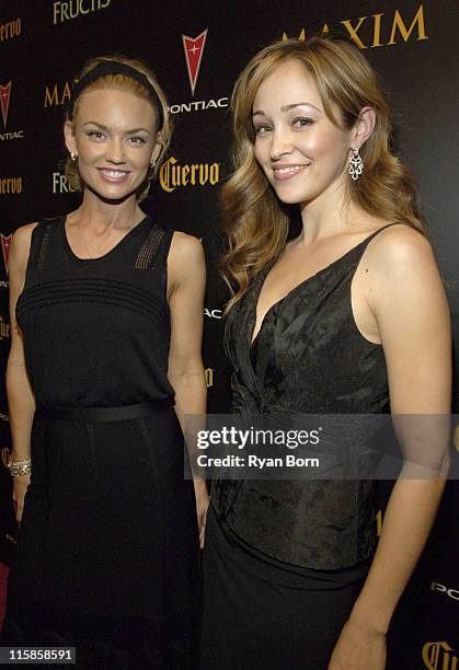 Kelly Carlson and Autumn Reeser during 2006 Maxim Hot 100 Party - Red Carpet at Buddha Bar in New York City, New York, United States.