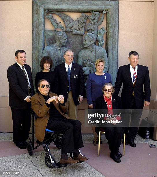 Sander Schwartz, president of Warner Bros. Animation, Jayne Barbera, Joseph Barbera, John Shaffner, co-chair of the Television Academy of Arts and...