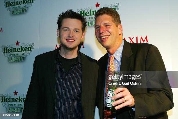 S Damien Fahey, left, and Don Blaustein, Vice President for Sales at Heineken, right