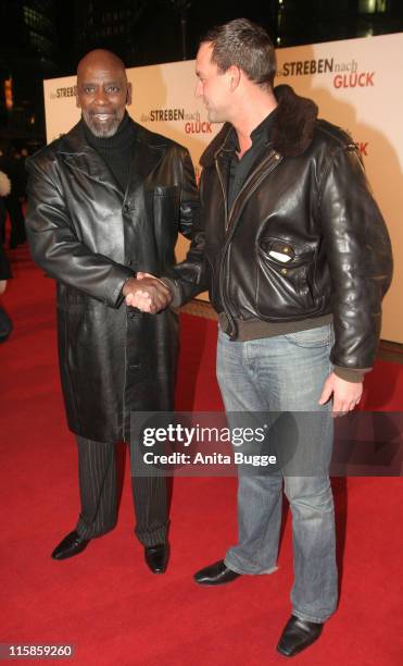 Chris Gardner and Christian Kahrmann during "The Pursuit of Happyness" Germany Premiere - January 9, 2007 at Movietheatre Cinestar Sony Center in...