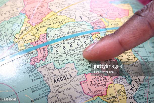 africa - dr congo map stock pictures, royalty-free photos & images