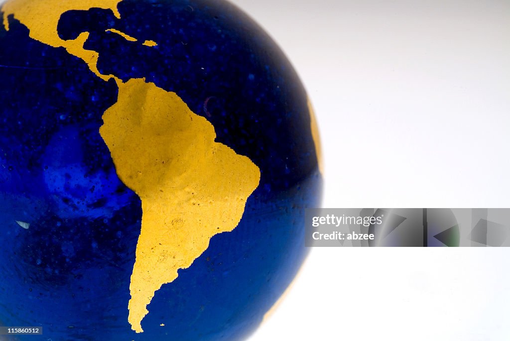 Grungey Globe Detail, South America