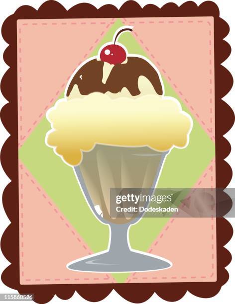 sunday - kitsch food - chocolate lozenges stock illustrations