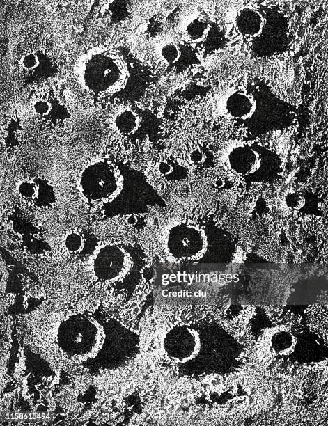 illustrations, cliparts, dessins animés et icônes de surface volcanique de la lune - cratère volcanique