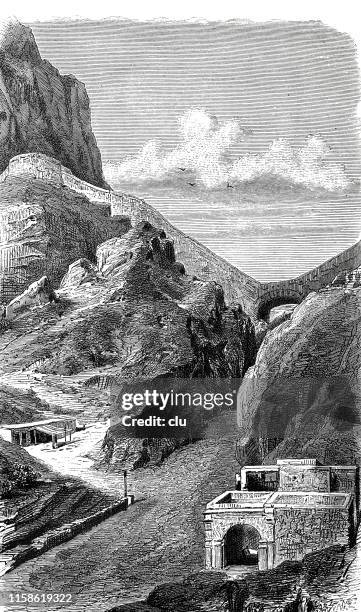 Rock Gate Near Aden Yemen High-Res Vector Graphic