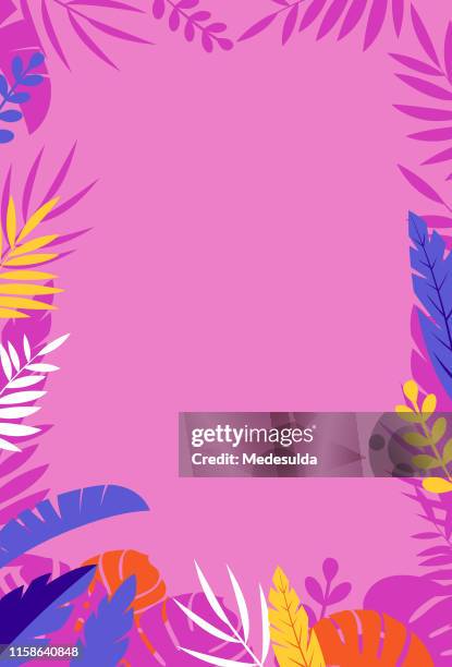blank invitation card with tropical tree leaves - eucalyptus table stock illustrations