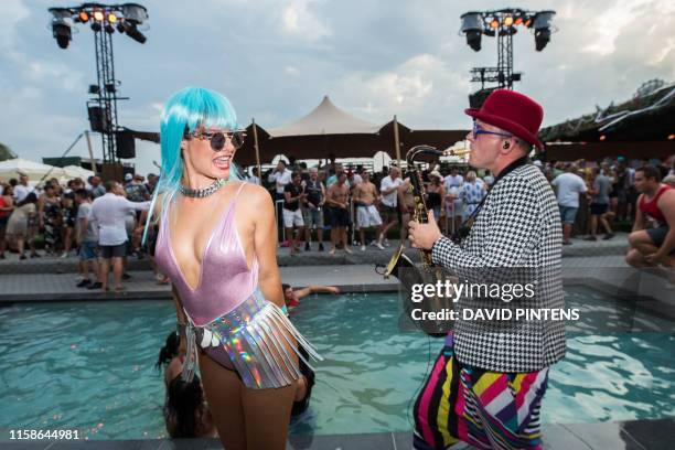 Actors and dancers pictured during the first day of the second weekend of the Tomorrowland music festival, Friday 26 July 2019. The 15th edition of...