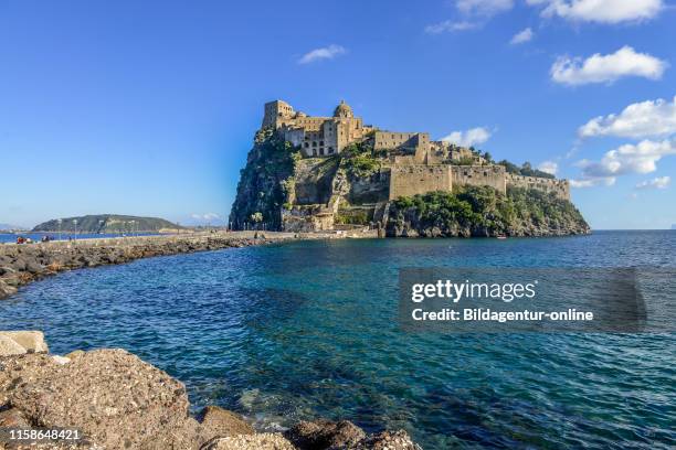 Castle Aragoner Castello Aragonese, island Ischia, Italy, Aragonerburg Castello Aragonese, Insel Ischia, Italien.