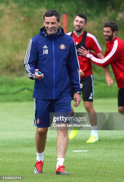 Manager Jack Ross during a Sunderland AFC training session at The Academy of Light on July 30, 2019 in Sunderland, England.