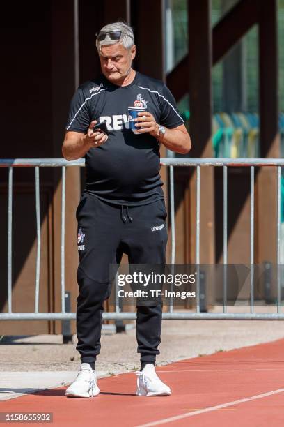 Armin Veh of 1. FC Koeln looks on during the Training Camp of 1. FC Koeln on July 26, 2019 in Kitzbuehel, Austria.