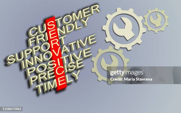 customer service. - client appreciation stock illustrations