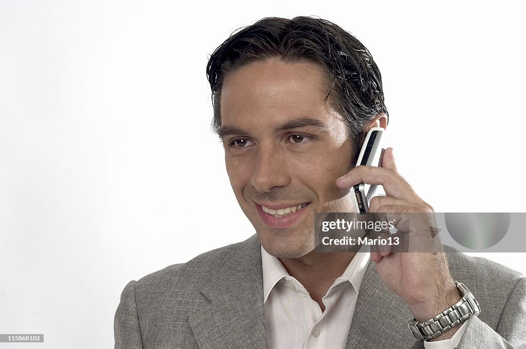 Businessman talking on the phone