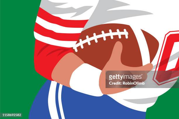 football player - fullback   american football stock illustrations