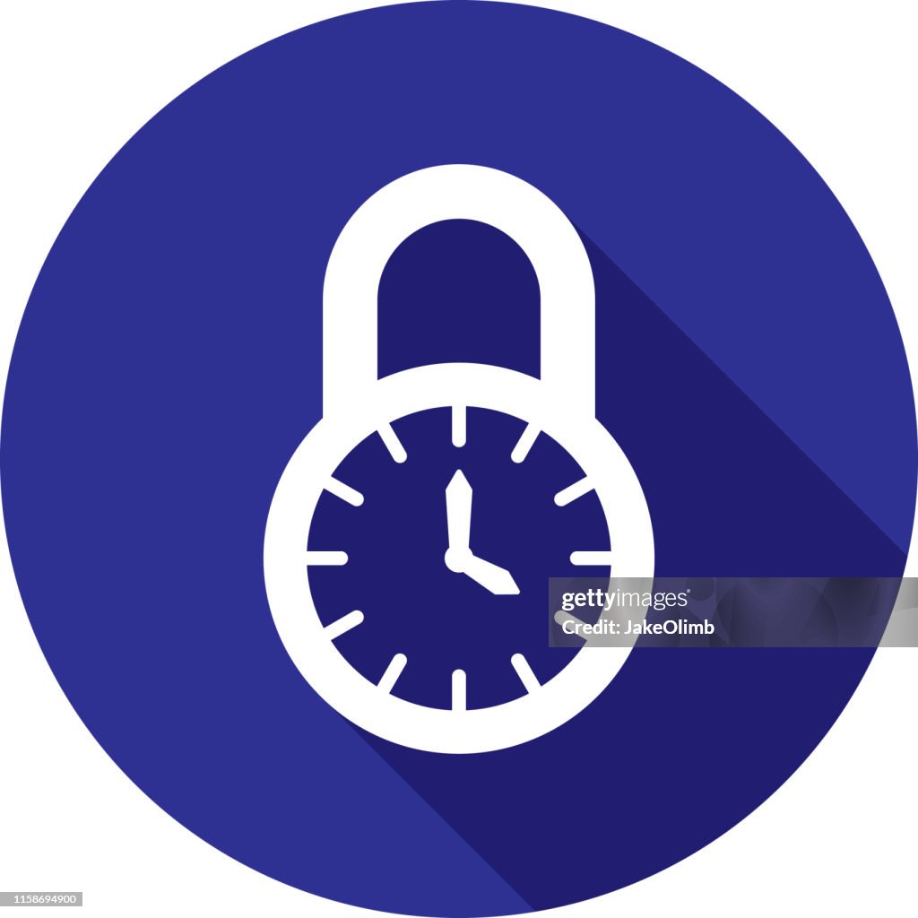Time Lock Icon Silhouette 2