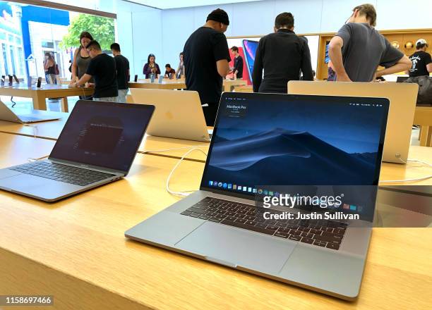 The MacBook Pro laptop is displayed at an Apple Store on June 27, 2019 in Corte Madera, California. Apple announced a recall of an estimated 432,000...