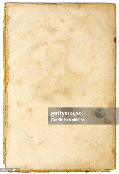 19th century stained page - blank book cover stock pictures, royalty-free photos & images