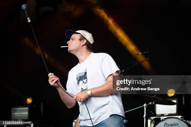 Mac DeMarco performs on stage at The Piece Hall on June 27, 2019 in Halifax, England.