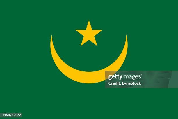 ilustraciones, imágenes clip art, dibujos animados e iconos de stock de bandera nacional de mauritania - mauritania flag