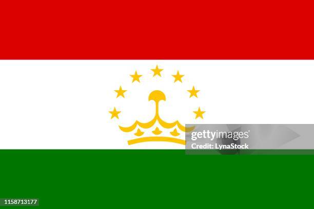 national flag of tajikistan - tajikistan stock illustrations