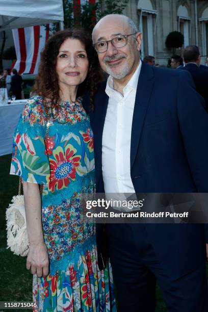 President of CRIF Francis Kalifat and his wife Corinne Kalifat attend US Embassy celebrates America's 243rd Independence Day and 50th Anniversary of...