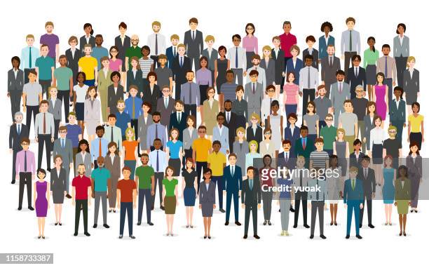 large group of people - democracy stock illustrations