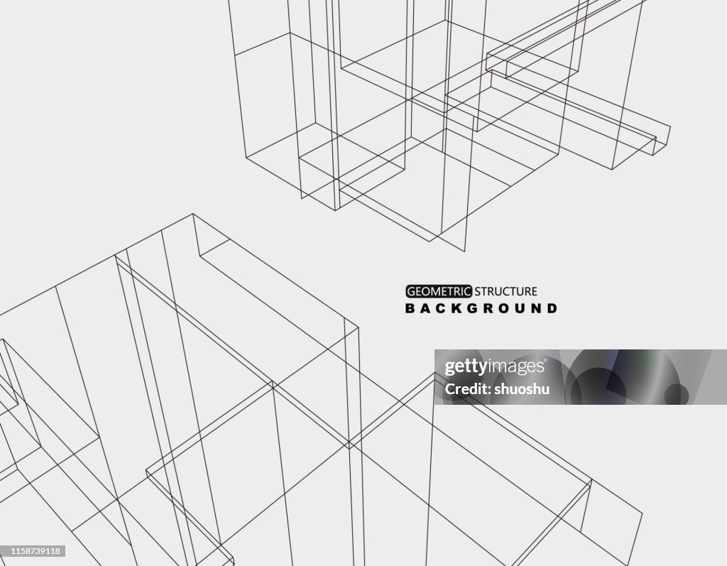 3d Perspective Line Structure Pattern Background High-Res Vector ...