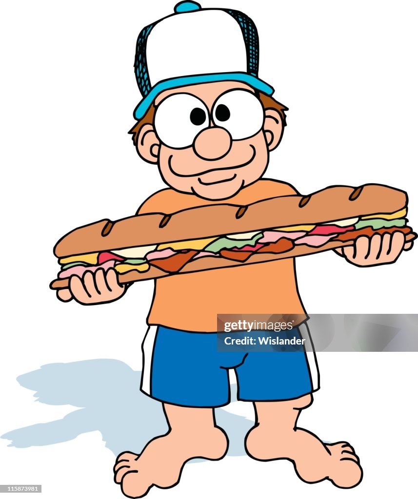 Happy Hungry Man High-Res Vector Graphic - Getty Images