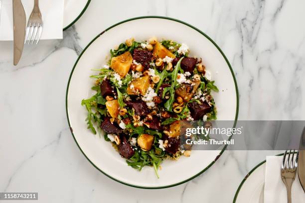 healthy vegetarian salad - beet stock pictures, royalty-free photos & images