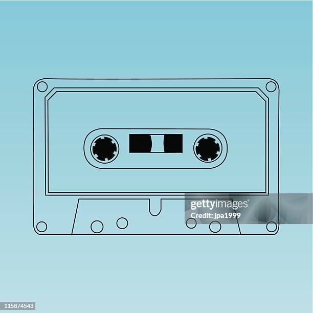 vector audio cassette - cassette stock illustrations